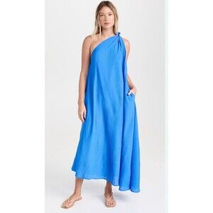 9 Seed Resort Dress One Size Taormina Dress Blue Summer Party Vacation Lagenlook